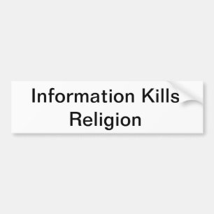 Autocollant De Voiture info tue religion bumper sticker