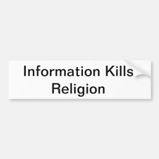 Autocollant De Voiture info tue religion bumper sticker