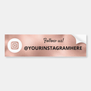 Autocollant De Voiture Instagram promotionnel or rose