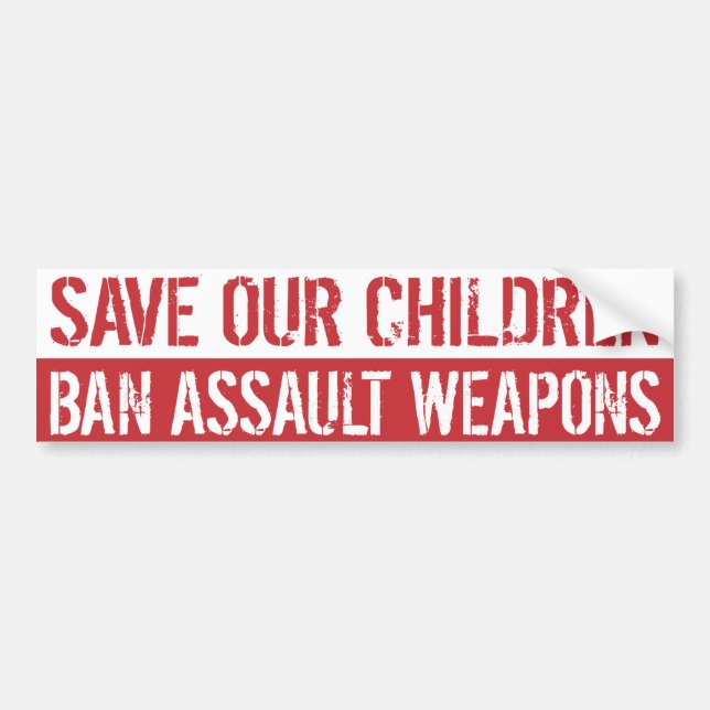 Autocollant De Voiture Interdire les armes d'assaut (Devant)