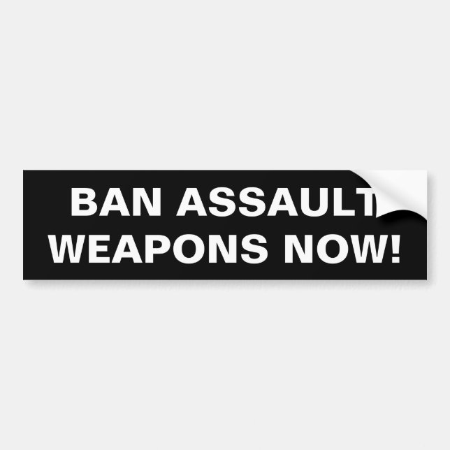 Autocollant De Voiture Interdire les armes d'assaut maintenant ! Sécurité (Devant)
