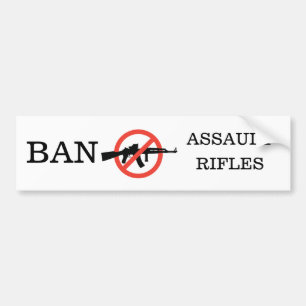 Autocollant De Voiture Interdire les fusils d'assaut