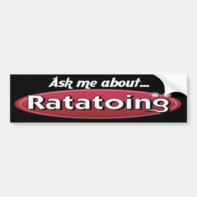 Autocollant De Voiture Interrogez-moi au sujet de Ratatoing (Devant)