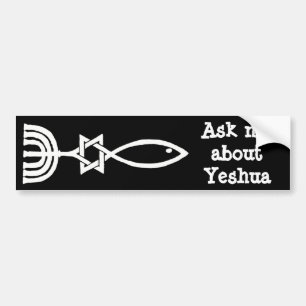 Autocollant De Voiture Interrogez-moi au sujet de Yeshua