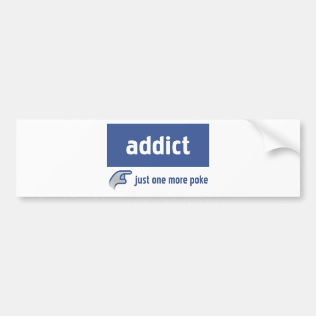 Autocollant De Voiture Intoxiqué de Facebook (Devant)