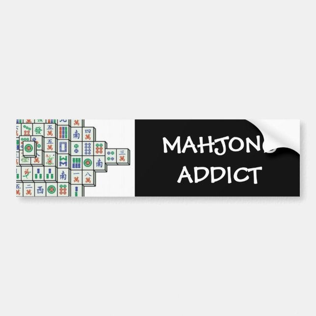 AUTOCOLLANT DE VOITURE INTOXIQUÉ DE MAHJONG (Devant)