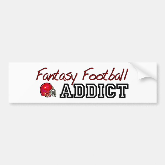 Autocollant De Voiture Intoxiqué du football d'imaginaire (Devant)