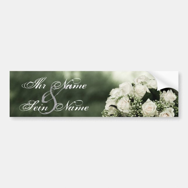 Autocollant De Voiture Invitations de mariage élégantes (Devant)