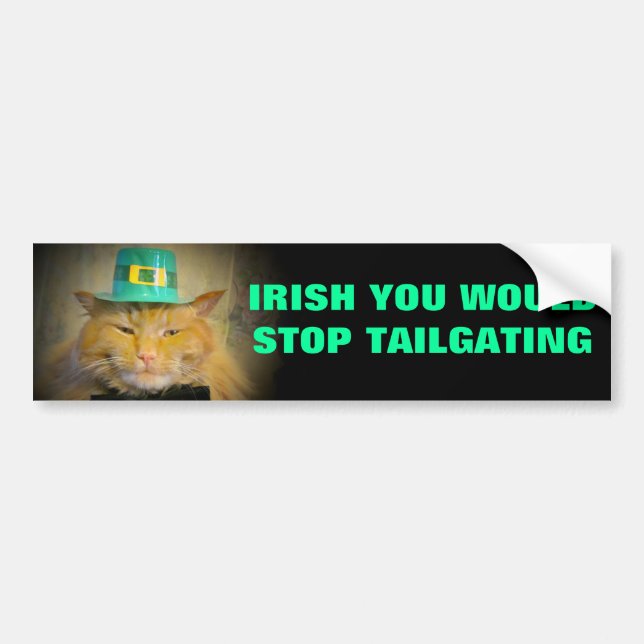 Autocollant De Voiture Irish Cat Wives pour plus de tailgaters (Devant)