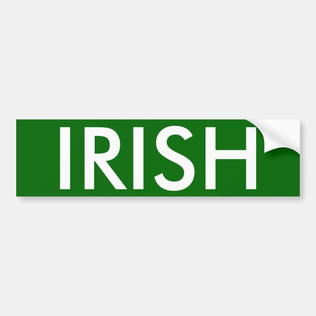 AUTOCOLLANT DE VOITURE IRLANDAIS (Devant)