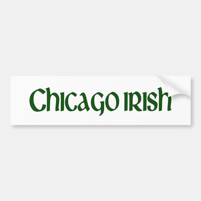 Autocollant De Voiture Irlandais de Chicago (Devant)