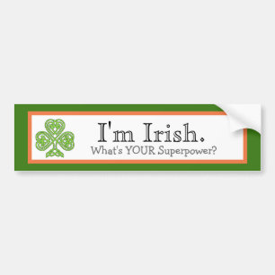 Autocollant De Voiture Irlandais Superpower Funny
