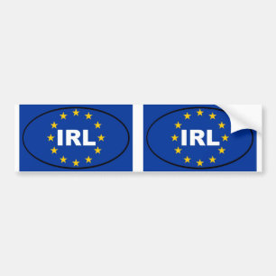 Autocollant De Voiture Irlande IRL Union européenne ovale