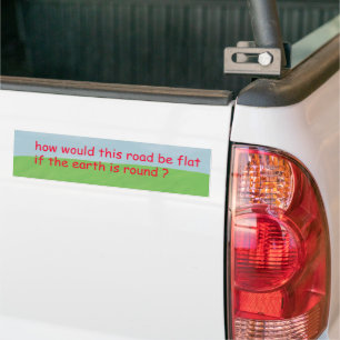 Autocollant De Voiture ironic flat earth bumper sticker