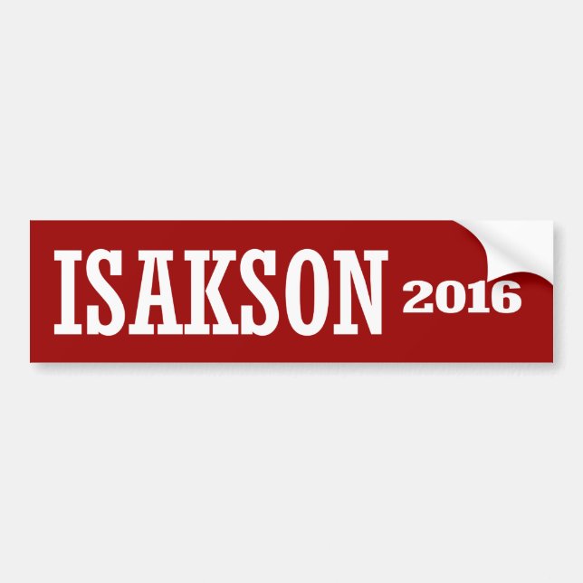Autocollant De Voiture Isakson - type Isakson 2016 (Devant)