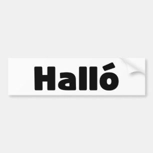 Autocollant De Voiture Islandais Halló { Hello ) Íslenska