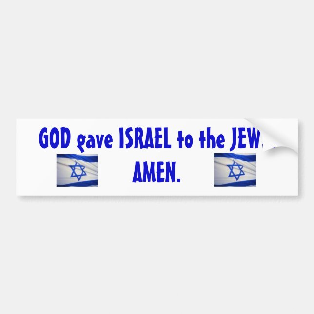 Autocollant De Voiture israeli_flag_Israel, israeli_flag_Israel, un DIEU (Devant)