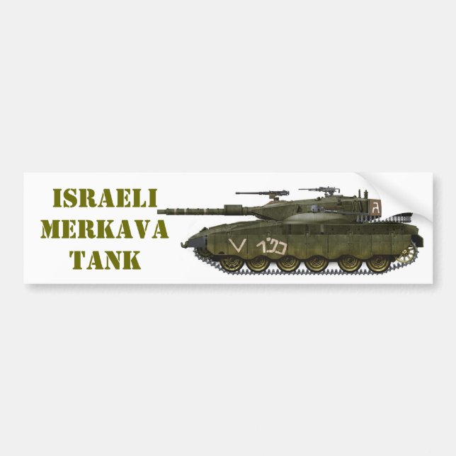AUTOCOLLANT DE VOITURE ISRAÉLIEN MERKAVA TANK (Devant)