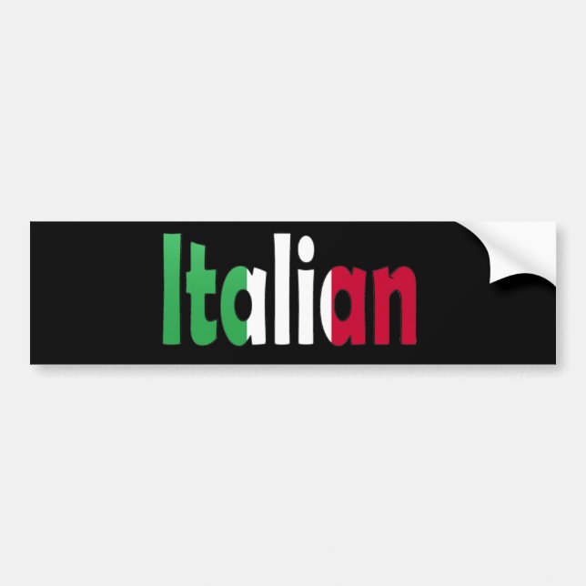 Autocollant De Voiture italien (Devant)