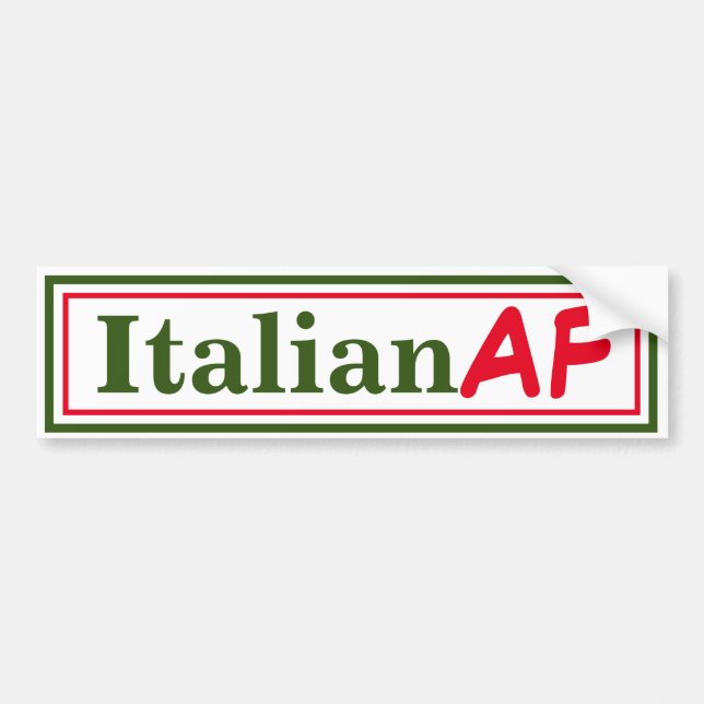 Autocollant De Voiture Italien AF Funny (Devant)