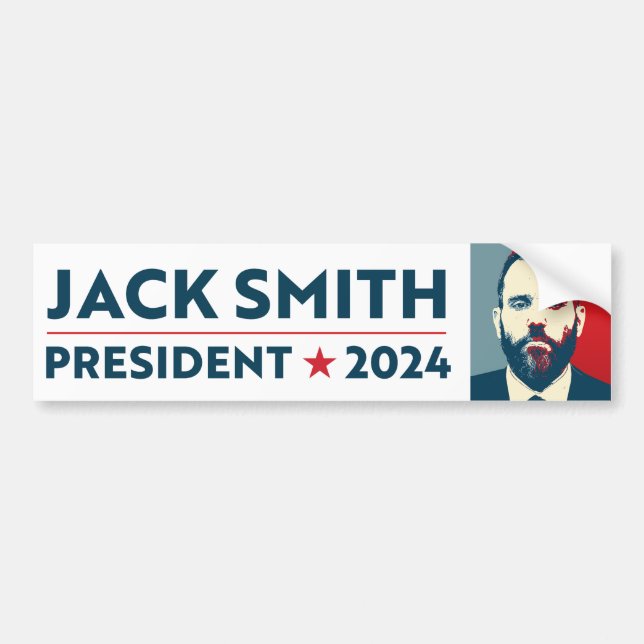Autocollant De Voiture Jack Smith pour le président 2024 (Devant)