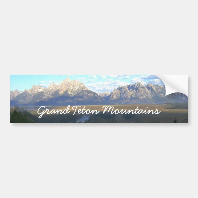 Autocollant De Voiture Jackson Hole Mountains (Grand Teton National Park) (Devant)