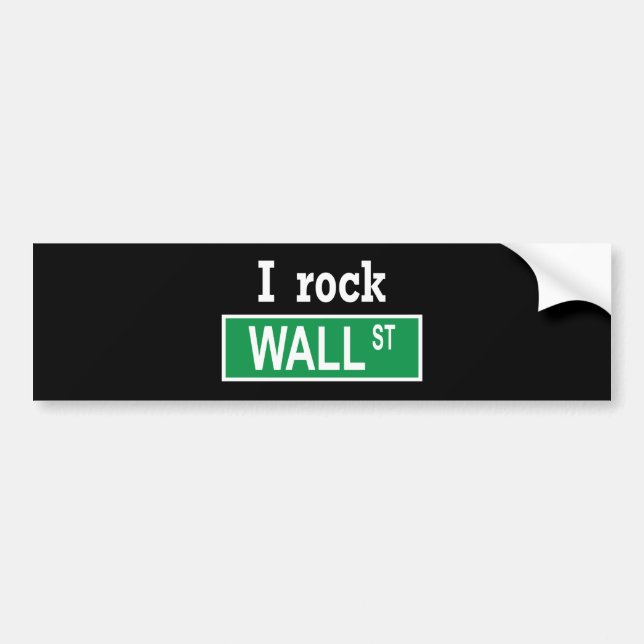 Autocollant De Voiture "J'adhésif pour pare-chocs bascule Wall Street" (Devant)