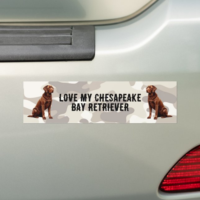 Autocollant De Voiture J'adore ma baie de Chesapeake... (En voiture)