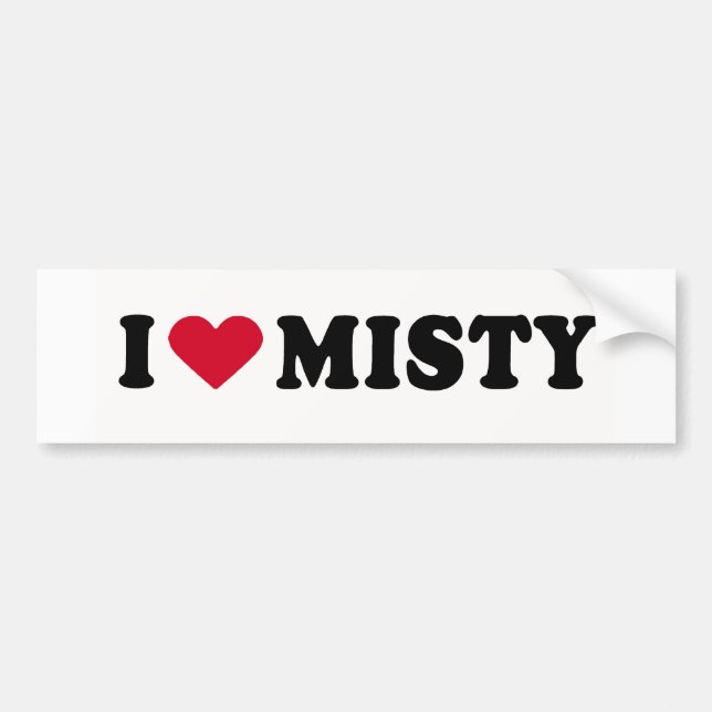 AUTOCOLLANT DE VOITURE J'ADORE MISTY (Devant)