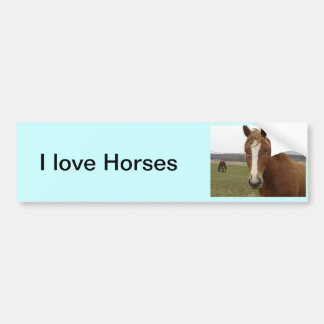 Autocollant De Voiture J'adore Sticker de pare-chocs pour chevaux