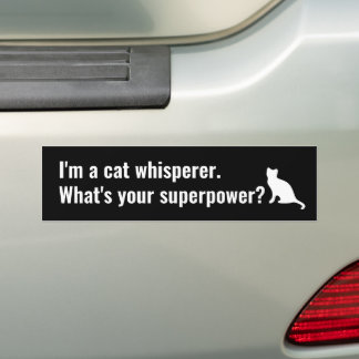 Autocollant De Voiture J'ai Cat Whisperer What's your Superpower Funny
