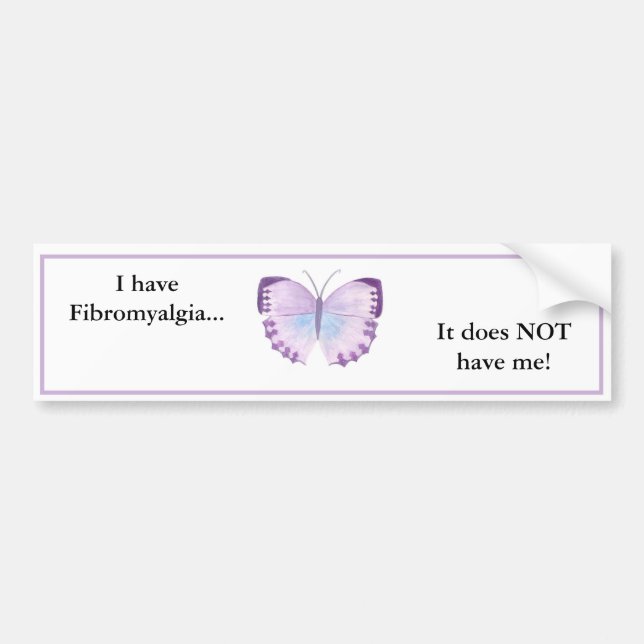 Autocollant De Voiture J'ai la fibromyalgie… qu'elle ne m'a pas ! (Devant)
