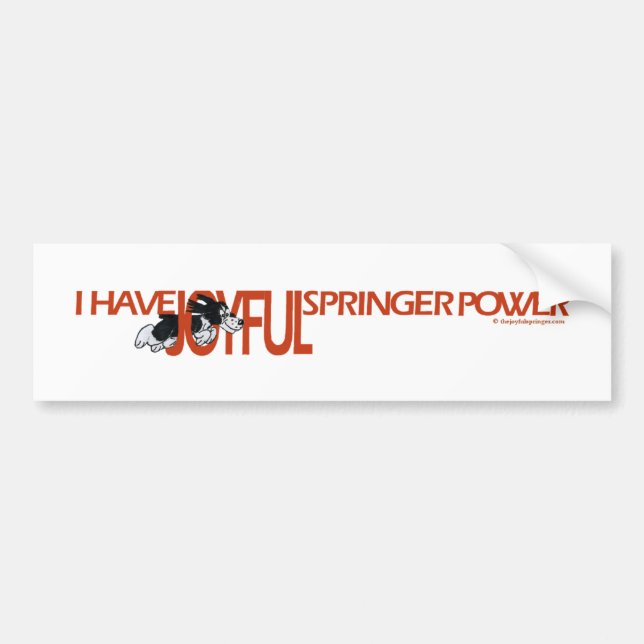 Autocollant De Voiture J'ai la puissance joyeuse de Springer (Devant)