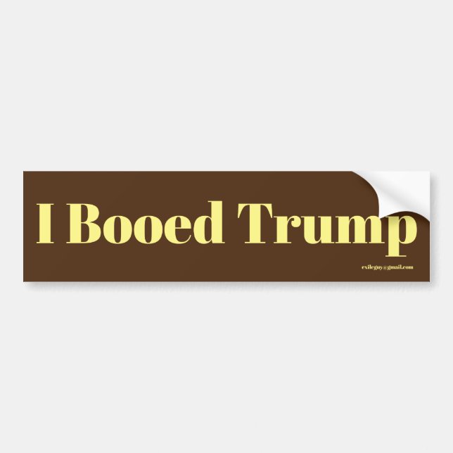 Autocollant De Voiture J'ai soutenu Trump (Devant)
