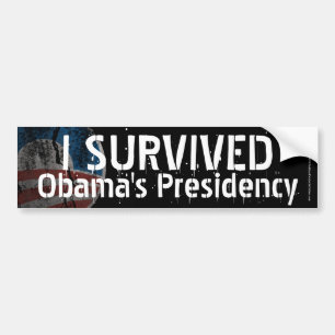 Autocollant De Voiture J'ai survécu à la présidence d'Obama avec un drôle