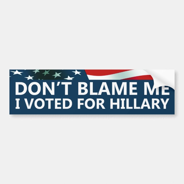 Autocollant De Voiture J'Ai Voté Pour Hillary (Devant)