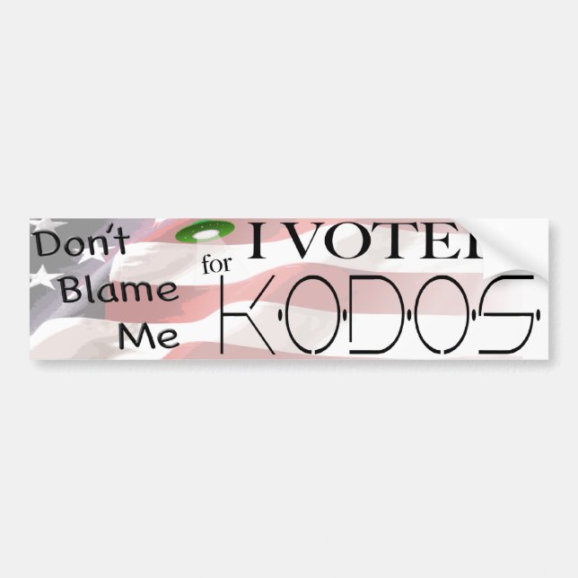 Autocollant De Voiture J'ai voté pour Kodos (Devant)