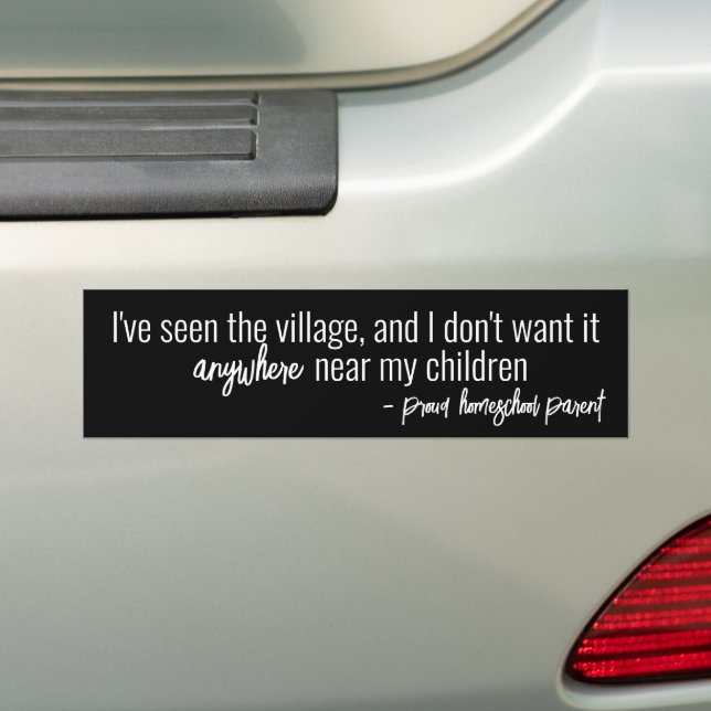 Autocollant De Voiture J'ai vu l'autocollant de pare-chocs du village (En voiture)