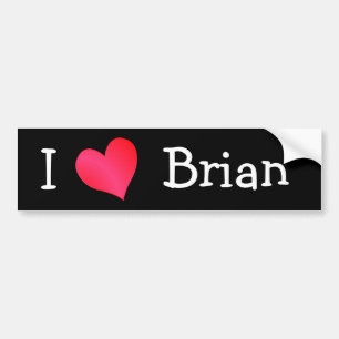 Autocollant De Voiture J'aime Brian