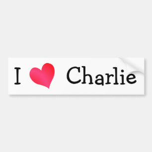 Autocollant De Voiture J'aime Charlie