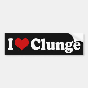 AUTOCOLLANT DE VOITURE J'AIME {COEUR} CLUNGE
