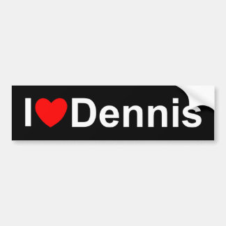 Autocollant De Voiture J'aime (coeur) Dennis