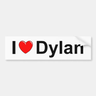 Autocollant De Voiture J'aime (coeur) Dylan