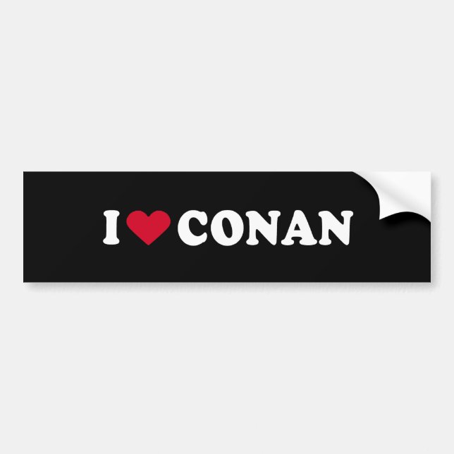 AUTOCOLLANT DE VOITURE J'AIME CONAN (Devant)