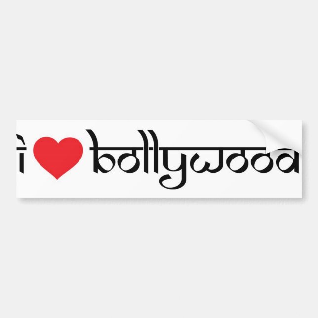 Autocollant De Voiture J'aime des adhésifs pour pare-chocs de Bollywood (Devant)
