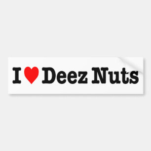 AUTOCOLLANT DE VOITURE "J'AIME DES ÉCROUS DE DEEZ "