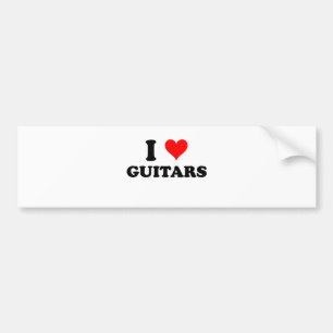 Autocollant De Voiture J'aime des guitares