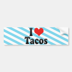 Autocollant De Voiture J'aime des tacos