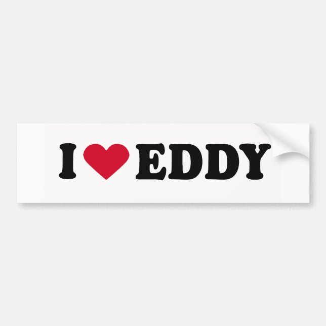 AUTOCOLLANT DE VOITURE J'AIME EDDY (Devant)