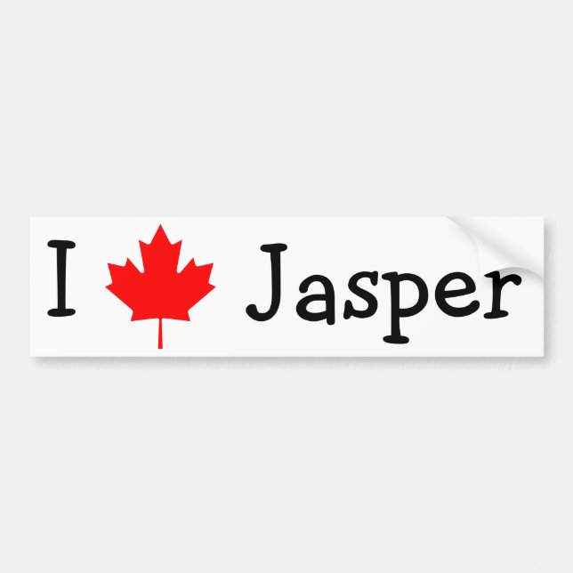 Autocollant De Voiture J'aime Jasper (Devant)